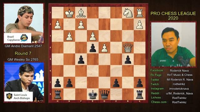 GM WESLEY SO, HUMAHATAW SA PRO CHESS LEAGUE STAGE CHESS.COM 2020 #152 смотреть онлайн