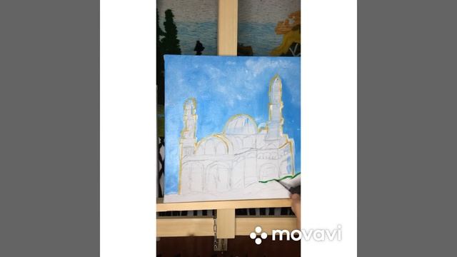 Как нарисовать мечеть просто и легко???art,с помощью акриловой краской и гуаш смотреть онлайн