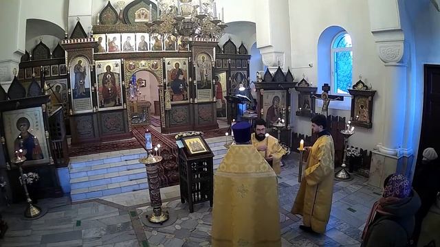 08.02.2021 Перенесение мощей святителя Иоанна Златоуста. Полиелей. смотреть онлайн