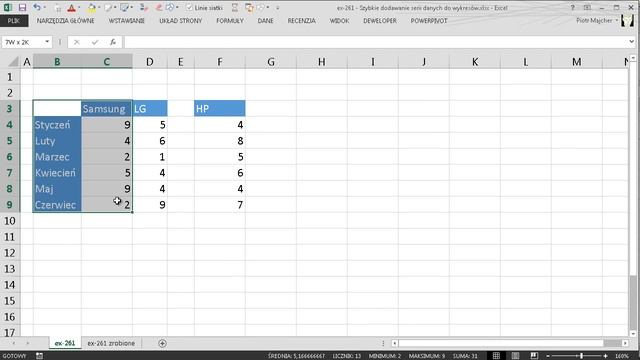 excel-261 - Szybkie dodawanie serii danych do wykresów смотреть онлайн