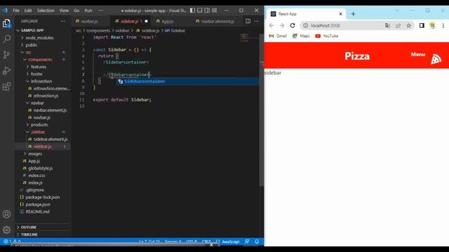 React Website using Styled Components Part 1 | Responsive Food Ordering App UI design смотреть онлайн
