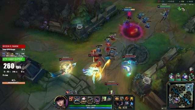 League of Legends | GTX 1660 Super + AMD Ryzen 5 7600X | Very Low Settings смотреть онлайн