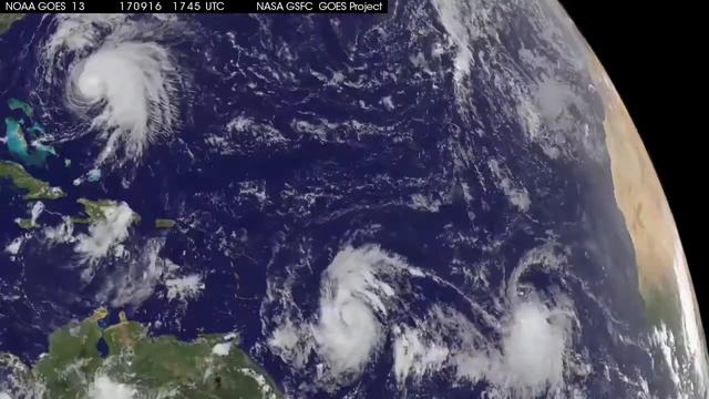 NASA показало на видео рождение урагана Мария смотреть онлайн