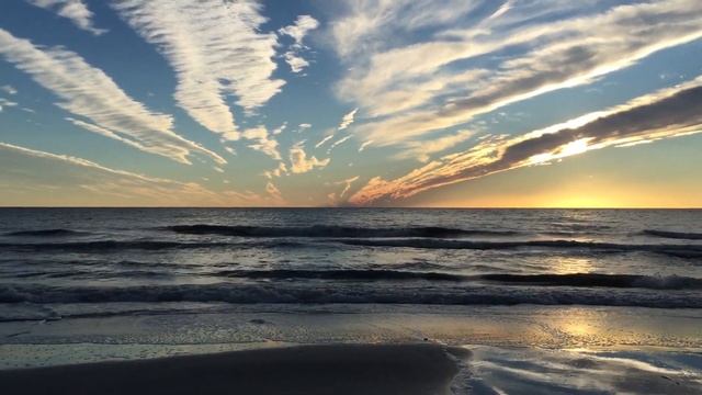 Видео без авторских прав / Закат/ Берег/ Океан/Full HD video смотреть онлайн