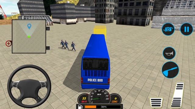 Police Bus Driving Sim Off Road Transport Mission - Police Car Android Game смотреть онлайн