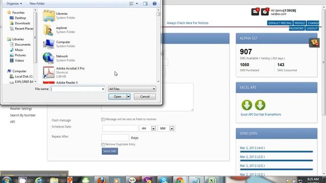 Send SMS Via Excel CSV Upload смотреть онлайн