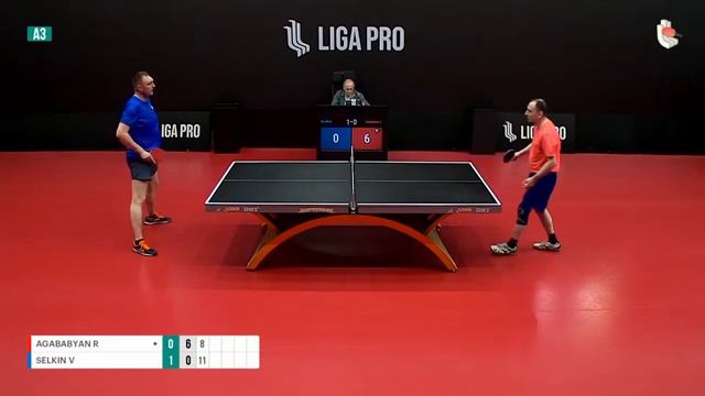 Атака с переворотом ракетки! Фрагменты игры Агабабян Селькин Лига Про 350-400 04.06.2023 смотреть онлайн