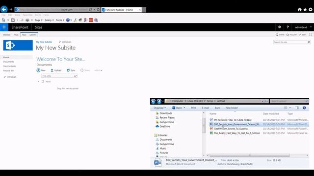 Drag & Drop Upload in SharePoint 2016 смотреть онлайн