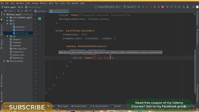 Flutter Refresh-Indicator With List View смотреть онлайн