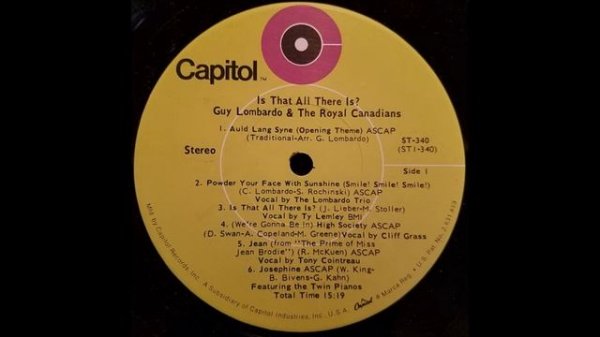 Is That All There Is? - Guy Lombardo Live at the Tropicana - Capitol - 1974