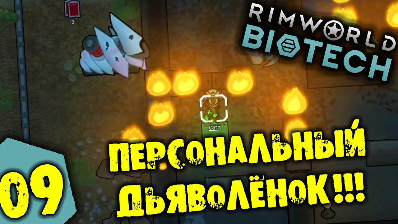 #09 ПЕРСОНАЛЬНЫЙ ДЬВОЛЁНОК Прохождение Rimworld BIOTECH НА РУССКОМ