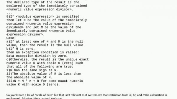 SQL Modulo Function gives the wrong value?