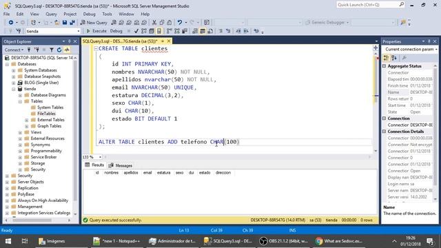 13 - Alter Tablas: Agregar, Quitar, Renombrar y Cambiar Tipo de Columna [Sql Server 2017] смотреть онлайн