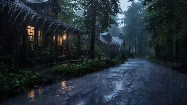 Rain Sounds For Sleep - 24 Hours Of Relaxation With Rooftop Thunder And Rain Sounds At Night
