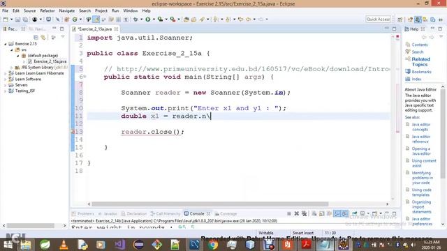 Introduction To Java Programming Exercise 2 15a смотреть онлайн