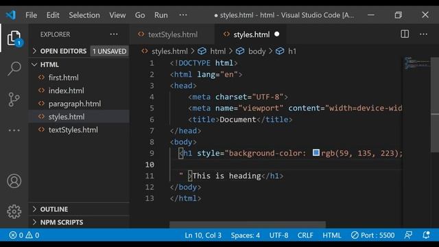 What is HTML Styles like color , background color, font size and text align in Urdu / Hindi смотреть онлайн