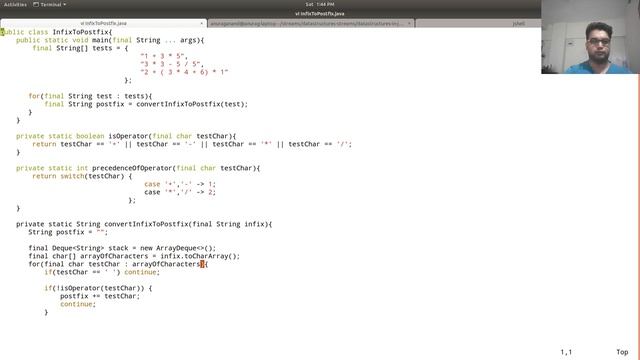JAVA DATA STRUCTURE STACK : Use Stack To Convert Infix To Postfix смотреть онлайн