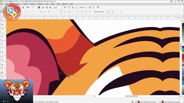 Using Corel Draw to Make Tiger face Cartoon | Wild Tiger | बिना ट्रैस किए बनाएं | #2dcurve смотреть онлайн