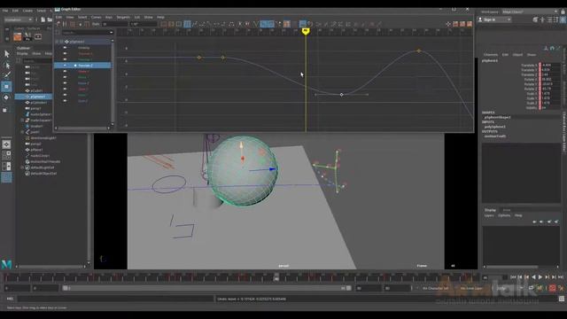 Graph Editor Maya, для начинающих аниматоров ч 07, смотреть онлайн