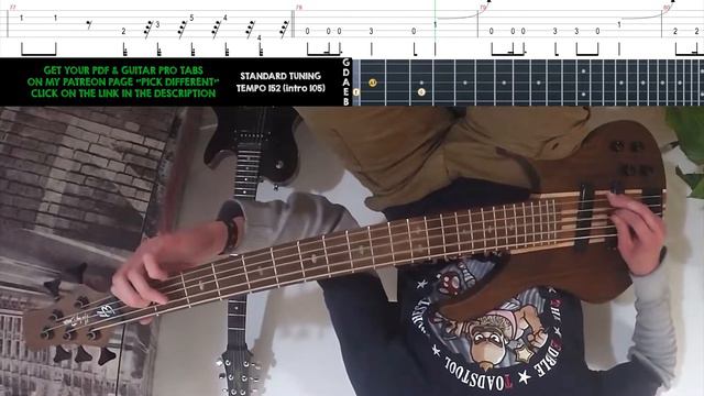 🎸 T.E.T.O. - On Black Fur'Day (FPV/POV BASS COVER with TAB) смотреть онлайн