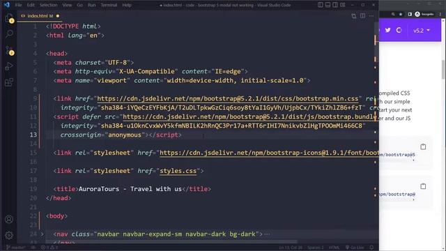 Bootstrap 5 modal not working (FIXED) смотреть онлайн