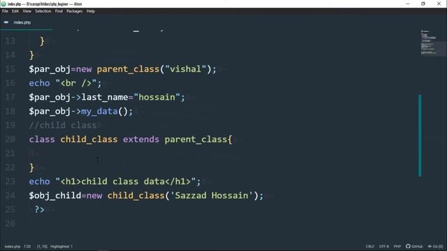 Learn Php Opp inheritance | Object Oriented Php Bangla tutorial | Php part 41 | Opp part 8. смотреть онлайн