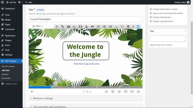 #33 interactive student activities - H5P Creating a Course Presentation (WP) Tutorial смотреть онлайн
