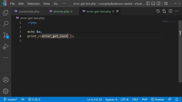 Errores en PHP | Manejar errores en PHP | set_error_handler() en PHP - error_get_last() en PHP смотреть онлайн