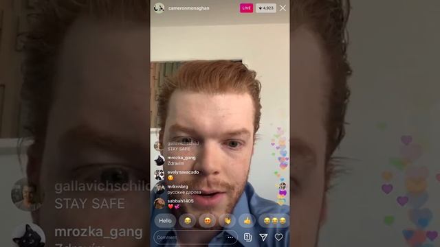 Cameron Monaghan & Ethan Cutkosky Instagram Live. 21/03/2020 смотреть онлайн