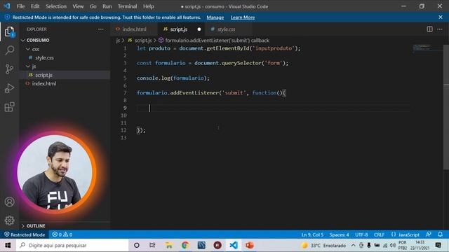 #11 JAVA SCRIPT | DOM, OBEJECT e FORMS, continuando a evolução da nossa aplicação! смотреть онлайн
