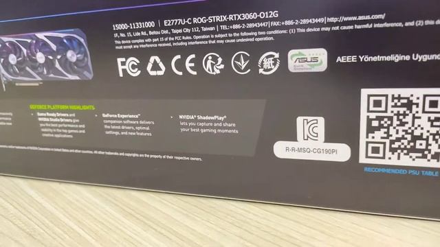 ASUS ROG STRIX 3060 12GB OC GAMING GRAPHICS CARD смотреть онлайн