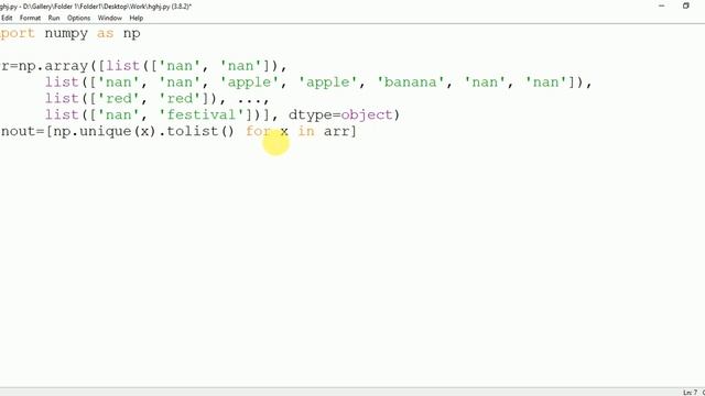 How to remove duplicate elements in numpy multidimensional array of list in python смотреть онлайн