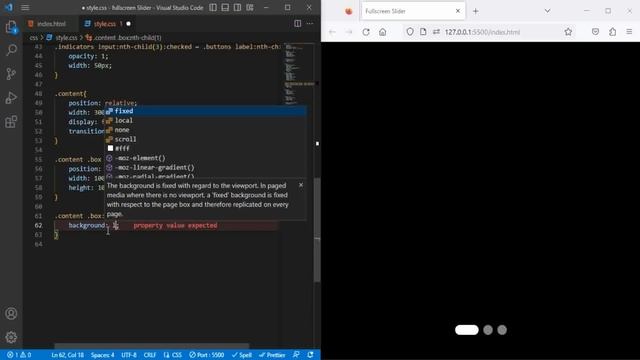 How to create a Fullscreen slider using HTML and Css || Pure Css @ravied смотреть онлайн