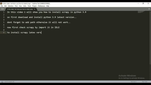 How To Install Scrapy In Python 3.9 (Windows 10) смотреть онлайн