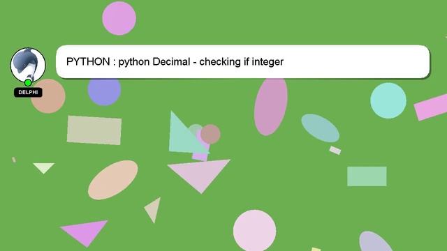 PYTHON : python Decimal - checking if integer смотреть онлайн