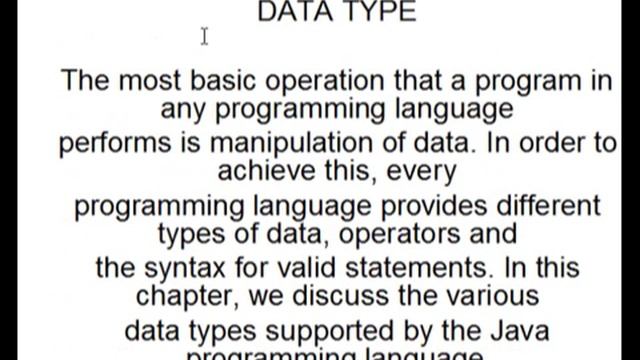 JAVA - Primitive Data Type смотреть онлайн