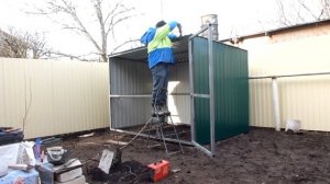 сарай из профнастила  инструкция