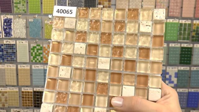 Бежевая мозаика из стекла и травертина смотреть онлайн