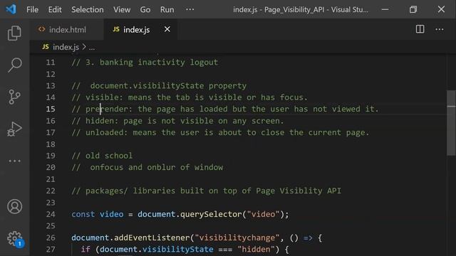 Avoid Performing Unnecessary tasks when document isn’t visible | Page Visibility API смотреть онлайн