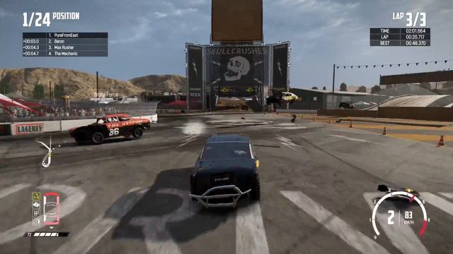 Wreckfest | The Craziest Track | Loop Madness | Banger racing game PS4 PRO 1080p смотреть онлайн