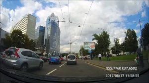 Driving in Moscow city: Текстильщики - Западное Дегунино 17/08/2017 (timelapse)
