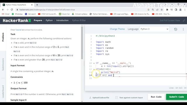 #2 : Python If Else | if else solution in python in hackerrank @glitchnavigator смотреть онлайн