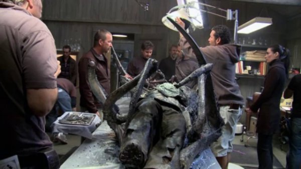 На съемках фильма "Нечто"