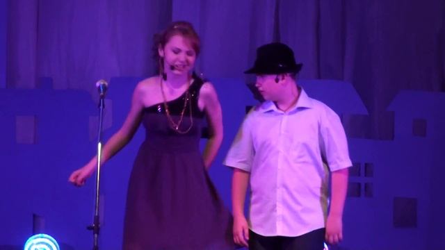 Звёзды МОБУСОШ №37  Д.ЗАБЛОЦКАЯ и И.ПОРОХИН - HIT THE ROAD JACK 22.05.2014