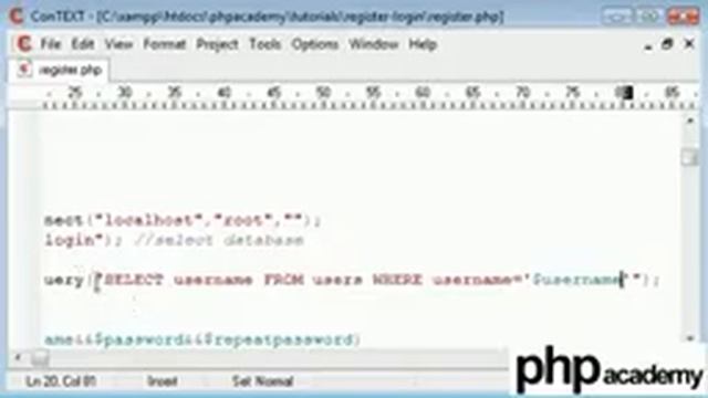 PHP Tutorials Register & Login User registration (Part 6) смотреть онлайн