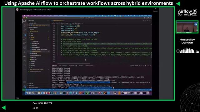 Using Apache Airflow to orchestrate workflows across hybrid environments смотреть онлайн
