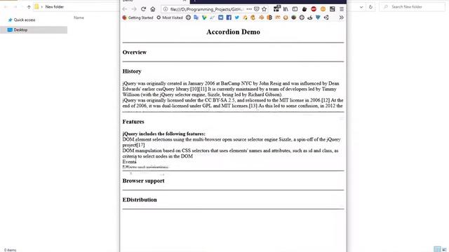 Accordion with jQuery смотреть онлайн