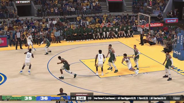 NBA 2K24 PS5 Lillard Destroys Curry | Bucks vs Warriors (4K 60FPS) смотреть онлайн