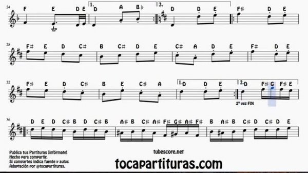 Rondo Alla Turca Notes Sheet Music for beginners Violin Flute Oboe