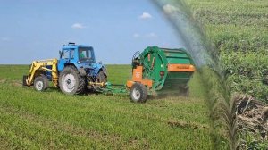 Обзор работа в поле пресс-подборщика ПР-150М УНИСИБМАШ 2022 год